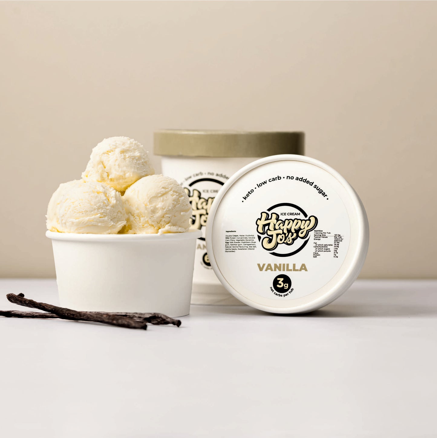 VANILLA KETO ICE CREAM 6 PACK OF 6OZ