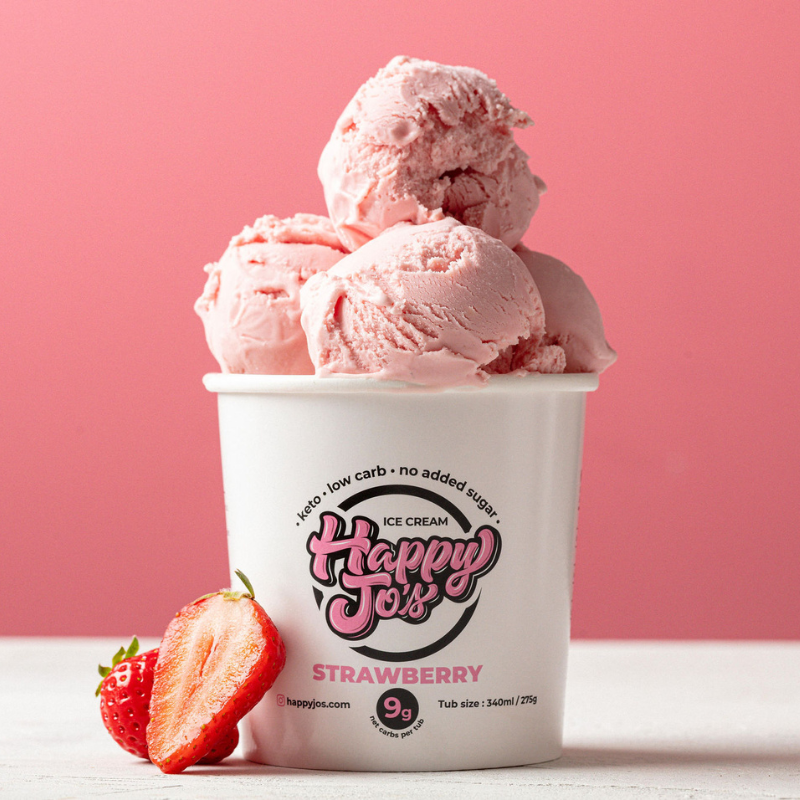 STRAWBERRY KETO ICE CREAM 6 PACK OF 6OZ